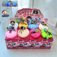 【LZ】℗  One Piece Blind Box de Figuras Anime Luffy Night Light Zoro Nami Sanji Chopper Série Doce Sonho Ornamento LED Brinquedos para Presente Surpresa