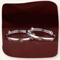 XYP Four-Leaf Clover เด็ก Silver-Plated สร้อยข้อมือเด็กทารกเต็มดวงจันทร์เต็มรูปแบบปีของขวัญแบบดั้งเดิมเครื่องประดับข้อเท้าแหวน,เหมาะสำหรับทารกอายุ0-6เพื่อสวมใส่สร้อยข้อมือ,กำไลปรับ