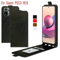 Poco M5s M5 S M4 Luxury Flip Vertical Case Retro Leather Shockproof F5 X5 PRO Holder Cover For Xiaomi Poco M5s M 5s Phone Bags