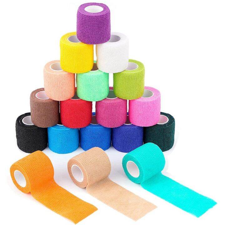 18-pcs-self-adhesive-sports-bandages-2-inch-5cm-each-roll-first-aid-band-elastic-tape-for-wrists-ankles-sports-injuries