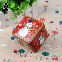 yurongfx Christmas Home Storage Box Organizer Snowman Jar Xmas Decoration Candy Tin Box Metal Cartoon Square Tea Storage