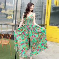 Summer Spaghetti Strap Jumpsuits Long Pants Women 2021 Elegant Boho Playsuit Rompers Overalls