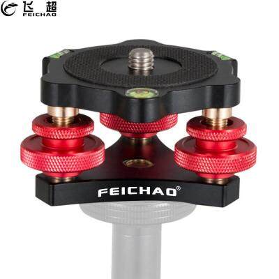 LP-64 Camera Tripod Head Speedy Leveling Base Aluminium Alloy Triple-Wheel Precision Leveler Bubble Level 38 "Screw Load 15Kg