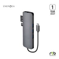 Energea สายชาร์จ พร้อมฮับ Aluminium 3.1 USB-C All-in-1 Hub รุ่น AluHub C - GunMetal