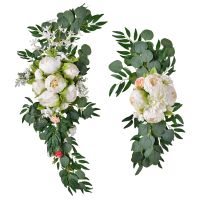 hotx【DT】 Artificial Arch Floral Display Fake for Wedding Wall Ceremony Decoration