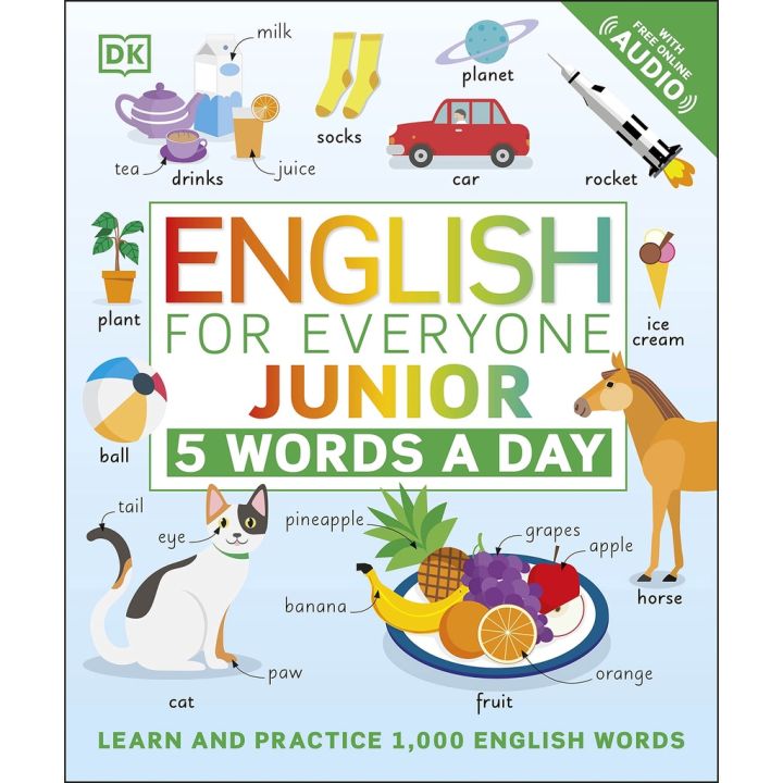 YES ! &gt;&gt;&gt; (New) English for Everyone Junior: 5 Words a Day: Learn and Practice 1,000 English Words หนังสือใหม่พร้อมส่ง