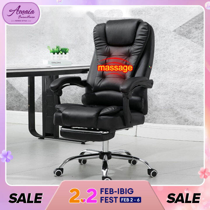 Amaia Furniture Leather Office Chair Boss High Back Executive Office ...