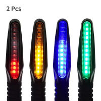 2ชิ้นรถจักรยานยนต์เปิดสัญญาณไฟ12 LED หางกะพริบไหลน้ำไฟกระพริบ Bendable รถจักรยานยนต์กระพริบไฟสัญญาณไฟ