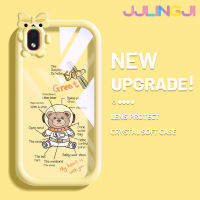 Jjlingji เคสปลอกสำหรับ Samsung กาแลคซี A12 4G A12 5G F23 M12 F12 5G F13 M13ควอนตัม2เคสการ์ตูนนาซ่านักบินอวกาศหมีลวดลายน่ารักเคสกันกระแทกเคสนิ่มซิลิโคนหนาทนทานต่อการตกและเคสโทรศัพท์แบบใสทนทานต่อการสึกหรอ