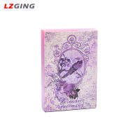 Lzginger บัตรลาเวนเดอร์ Lenormand Oracle การทำนายโชคชะตาเกมกระดานไพ่ทาโร่สำหรับพบปะครอบครัวปาร์ตี้วันหยุด