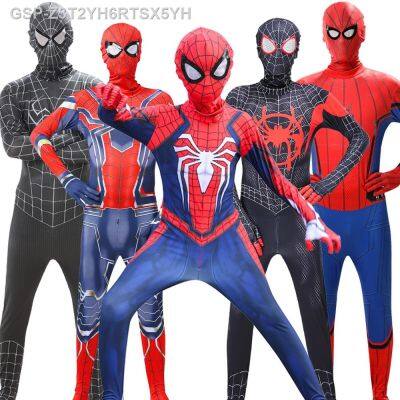 ✌ชุดกีฬา Spiderman Para Crianças Morales LANGE De Casa Super-Herói บอดี้สูท Parker Zentai Spanvo