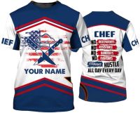 Thuyhoang Store Personalized Name Chef No Assistance No Favor T Shirt 3D All Over Printing S-5XL Multicolor