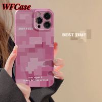 WFCase สำหรับ iPhone 14 13 12 11 14 Pro Max 13 Pro Max 12 Pro Max 11 Pro Max 14 Pro 13 Pro 11 Pro 14 Plus 8 7 Plus สีแดงกุหลาบพิกเซลกล้องรวมทั้งหมดกรณีโทรศัพท์ฟิล์มฝาครอบเคสป้องกัน