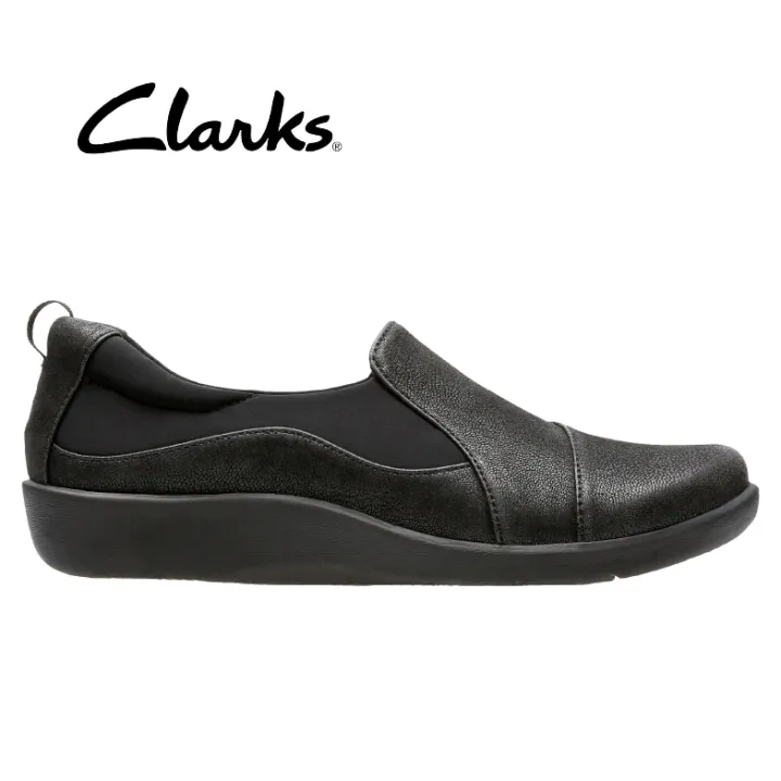Clarks Sillian Paz Black Synthetic Nubuck Slip On shoes | Lazada Singapore