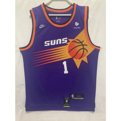 เสื้อกีฬาบาสเก็ตบอล ลายทีม NBA Purple Phoenix Suns Devin Booker สําหรับผู้ชาย