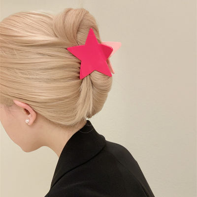 Five-pointed Star Claw Clip Acrylic Hair Accessories Statement Hair Piece Acetic Acid Shark Clip Hair Clips Star Hair Clips Hair Accessoires