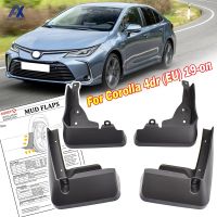 ชุดสำหรับ Toyota Corolla E210 4ประตู Saloon ซีดาน2019 2020ด้านหน้าด้านหลังรถ Mud Flaps Splash Guards Mudguards อุปกรณ์เสริม