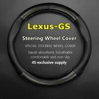 gthrrftdb Non-slip Case For Lexus GS Steering Wheel Cover Genuine Leather Carbon Fiber GS300 GS430 2005 2008 450h 2009 GS460 2010 2011