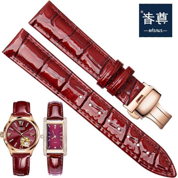 female-leather-hook-band-wine-red-light-adaptation-ancient