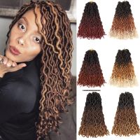 12 18inch African Dreadlocks Synthetic Hair Extensions Faux Nu Locs Goddess Twist Braiding Hair Crochet Hair Afro Kinky Twist