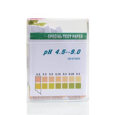 1กล่อง100แถบ PH แถบทดสอบตัวบ่งชี้ PH 4.5-9.0กระดาษทดสอบ PH Meter ทดสอบดินสำหรับน้ำและการทดสอบการวัด