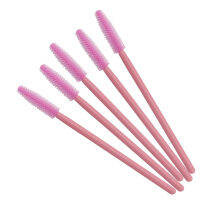 HOT 50 Pcs ขนตาซิลิโคนแบบใช้แล้วทิ้งแปรงมาสคาร่า Stick Eye Lash Brush Eyelash Extension ผู้หญิงแต่งหน้า Tools