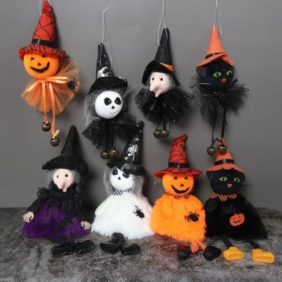 【cw】 Halloween DecorationFlashingGypsophilaFestivalUp GlowingGhost Hat LampHanging Lantern 【hot】