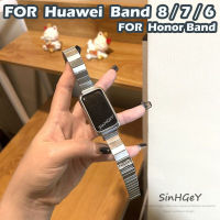 สายนาฬิกาโลหะสำหรับสาย Huawei 8 / 7 / 6 NFC Pro สายเปลี่ยนสายรัดข้อมือ8/6/7สำหรับ OPPO Band 2สายนาฬิกาอุปกรณ์เสริมสำหรับ Huawei Band 7 6 [พร้อมส่ง]