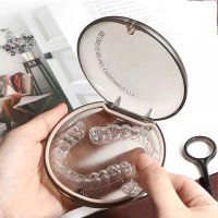 Etui Retainer Storage Portable Teeth Sleeve Small Box Retainer Case Denture Storage Box Portable Tooth Holder