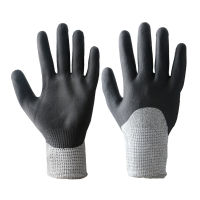 ถุงมือกันบาดระดับ 5 เคลือบ ไนไตร / Level 5 cut work gloves with nitrile foam coated