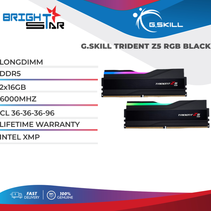 G.SKILL Trident Z5 RGB 32GB(2x16GB Kits) 6000MHz DDR5 LongDimm 36