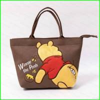 Ganyu Winnie the Pooh กระเป๋าถือ กระเป๋าสะพายไหล่ ผ้าแคนวาส ลายหมีพูห์น่ารัก ความจุขนาดใหญ่ แฟชั่น