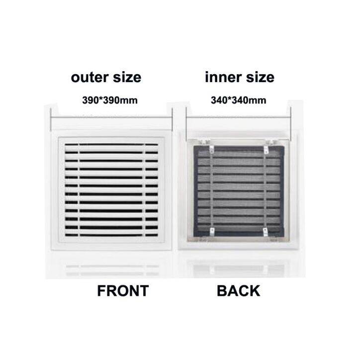 Central Air Conditioner Square Air Outlet Door Hinge With Mesh Louver 