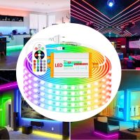 220V UE Ha Condotto La Luce Di Striscia Di RGB 4Pin 5050ซูเปอร์ลูมินโนโซ IP68ซึมผ่านได้1-100M 60 Les/m Con 1500W IR Di Telecomando