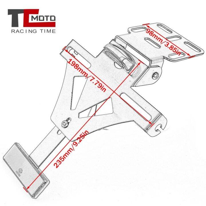 ขายึดที่ยึดเฟรมท้ายแผ่นป้ายทะเบียนรถยนต์ด้านหลังพร้อมไฟ-led-สำหรับยามาฮ่า-yzf-r1-r3-r6-r15-r25-fz6-mt07-mt-07-yzf-r1-mt-07
