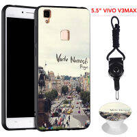 เคสโทรศัพท์สำหรับ5.5 VIVO V3 Max,เคสซิลิโคนเต็มรูปแบบเคสหลังป้องกันการตกป้องกันรอยขีดข่วนฟรีของขวัญที่วางโทรศัพท์และเชือก