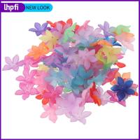 LHPFI 100pcs สีผสมกัน ลูกปัดเคลือบด้าน สุ่มแบบสุ่ม สีสันสดใส ลูกปัดหลากสี ดอกไม้ลูกปัดลูกปัด 25mm ครับ ลูกปัดมีน้ำค้างแข็ง ทำเครื่องประดับ DIY