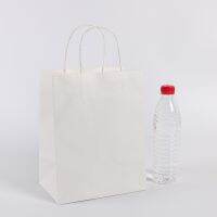 30PCSlot 27*21*11cm Simple white paper gift bag with handles for Fashionable clothes Shops Party Wedding Excellent Quality