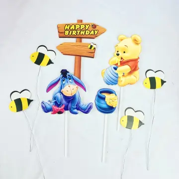 12pcs Bee Cupcake Toppers Bumblebee Cake Topper For Kids Boy Son Honey Bee  Happy Birthday Party