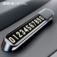 SEAMETAL Luminous Car Temporary Parking Card Auto Styling Phone Number Plate Telephone Number Park Stop Sticker Auto Accessories Bumper Stickers  Deca