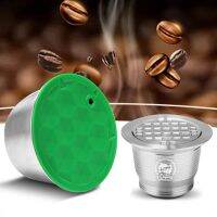 ICafilas Stainless Steel Nespresso Capsule Refillable Square Hole New Version Tamper Reusable Coffee Filt Pod Coffeeware Gift