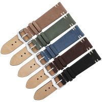 Suitable For Handmade genuine leather strap Male/female watch soft trendy ins 20mm 22mm