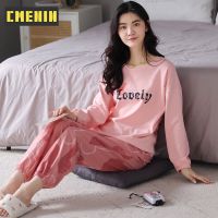 CMENIN สัตว์น่ารักผ้าฝ้ายแขนยาวกางเกงฤดูใบไม้ร่วงฤดูหนาว Loungewear ชุดนอนสตรีชุดโฮมแวร์ KY-8732