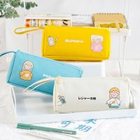 CALLVIN กระเป๋าเก็บของนักเรียนหญิง,กระเป๋า Pouch Pensil สไตล์เกาหลีความจุเยอะการ์ตูนน่ารักกระเป๋าเครื่องเขียน