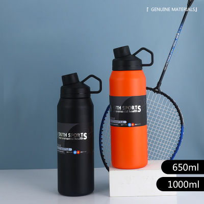 650-1000ML Logo Custom Portable Water Bottle Thermos Double Wall Insulated Vacuum Cup Travel Sports Hiking Outdoor Drink Bottle