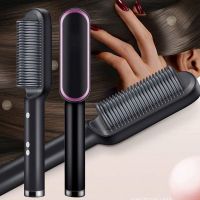 ☋❧☼ 3 in 1 Hair Straightening Brush Heated Comb Anti-iron Hair Straightener Level Comb - Bivolt Hair Straightening and Curling Brush