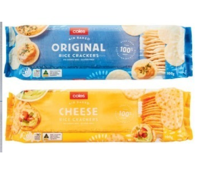 Coles Gluten Free Rice Crackers 100g Or Cheese Rice Cracker Lazada Ph