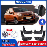 สำหรับ Nissan Micra K13 Renault Pulse ST Hatchback 2010 ~ 2013 Mudguards Mudflaps Fender Flap Splash Guards โคลนอุปกรณ์เสริม