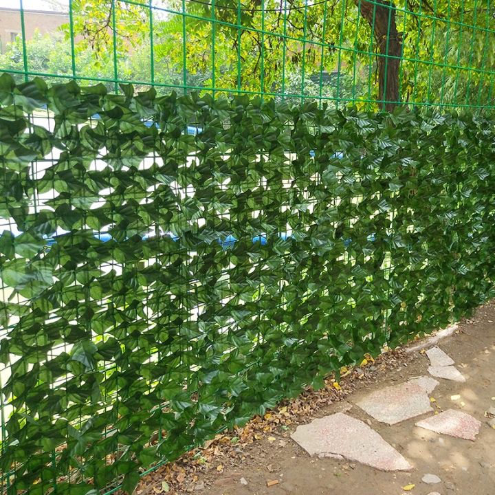 แผงใบไม้สีเขียวเทียมสำหรับระเบียง-ayiq-flower-shop-ป้องกันรังสียูวีไม้เลื้อยความเป็นส่วนตัวสวนหลังบ้านการตกแต่งบ้านกำแพงหวาย