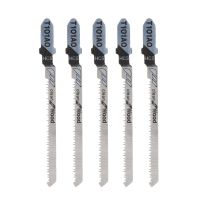 [LDMD] 5 Pcs T101AO HCS 100mm T-Shank Jigsaw Blades Curve Cutting Tool Kits For Plastic Wood T-Shank Jig Saw Blades